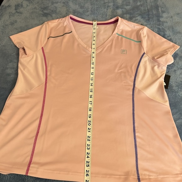 Fila Light Pink V-Neck Sports Tee. Women’s Size XL - Picture 7 of 7